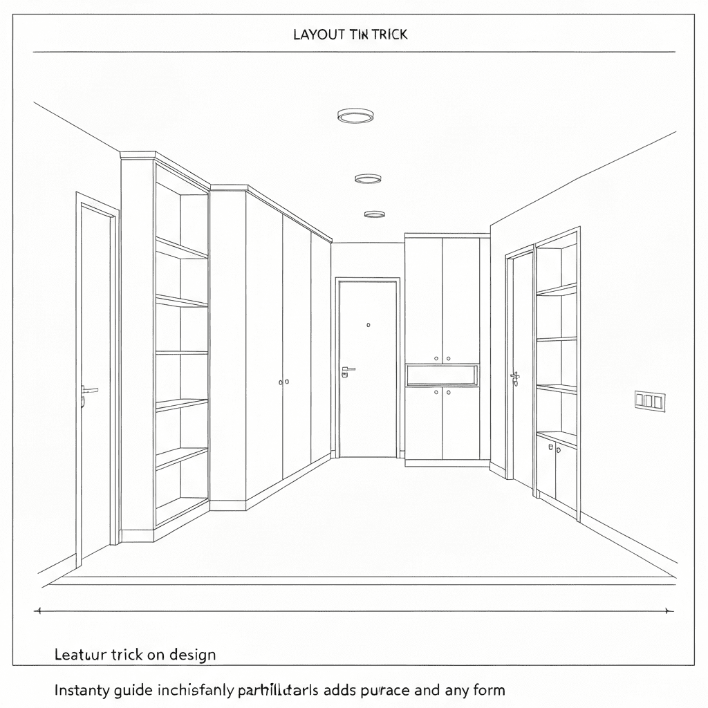A large open-concept space divided into a living area with a large area rug and sofa and a separate home office zone with a desk and chair on another rug.